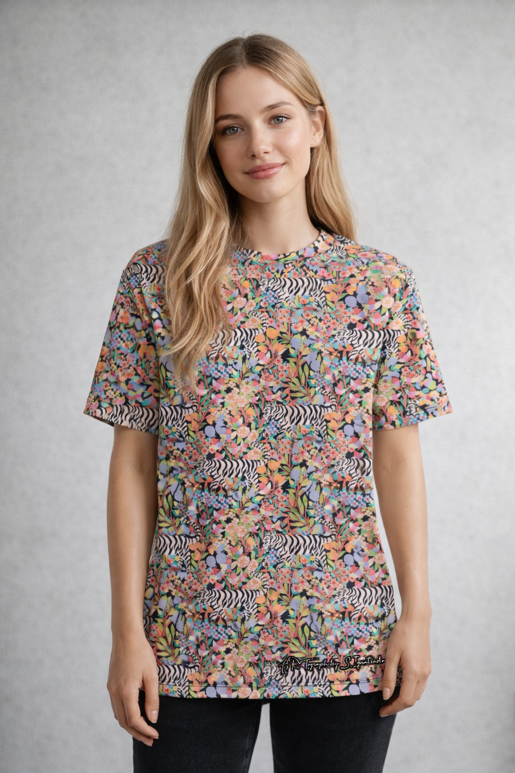 Tiger pattern All-over print T-Shirt