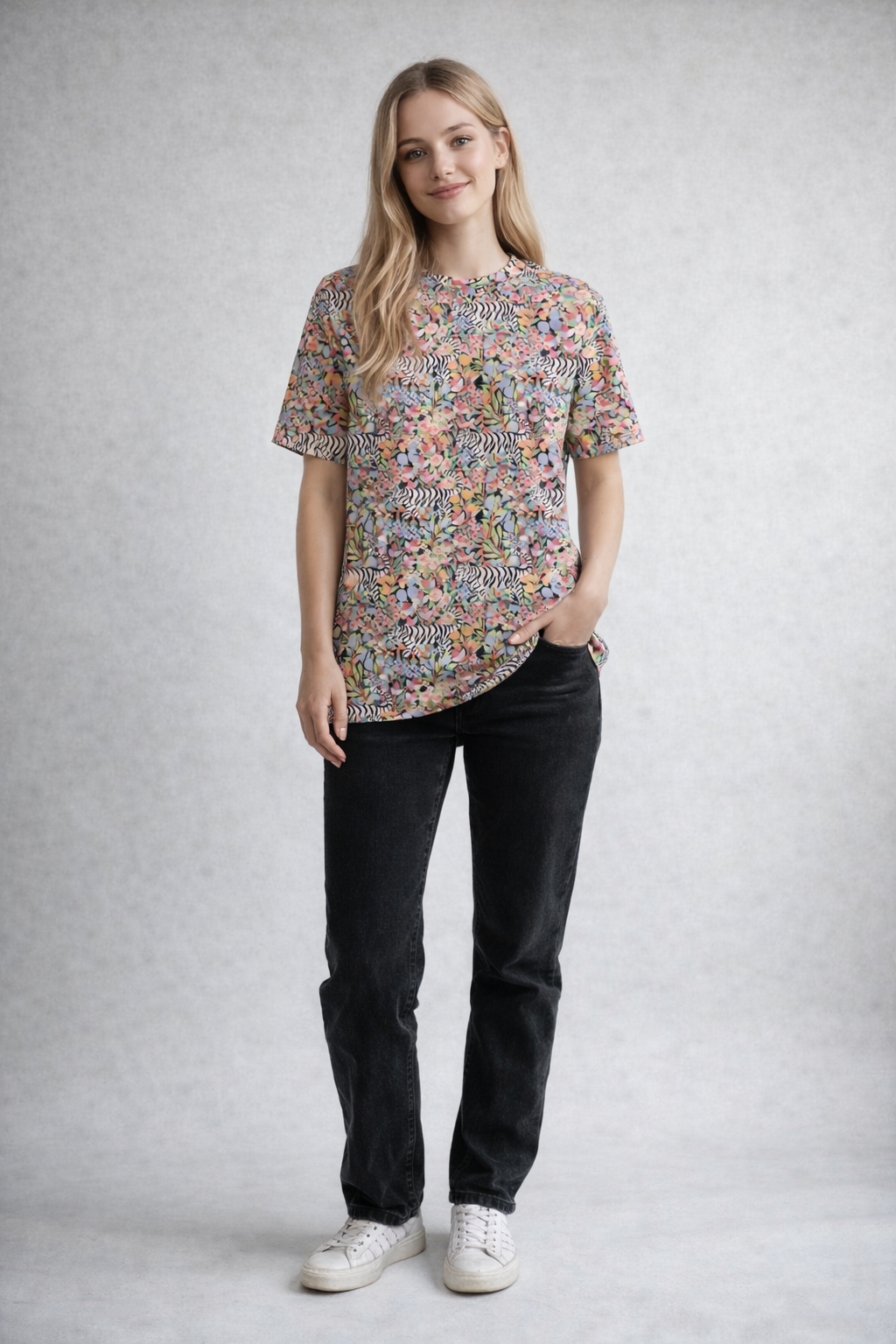 Tiger pattern All-over print T-Shirt