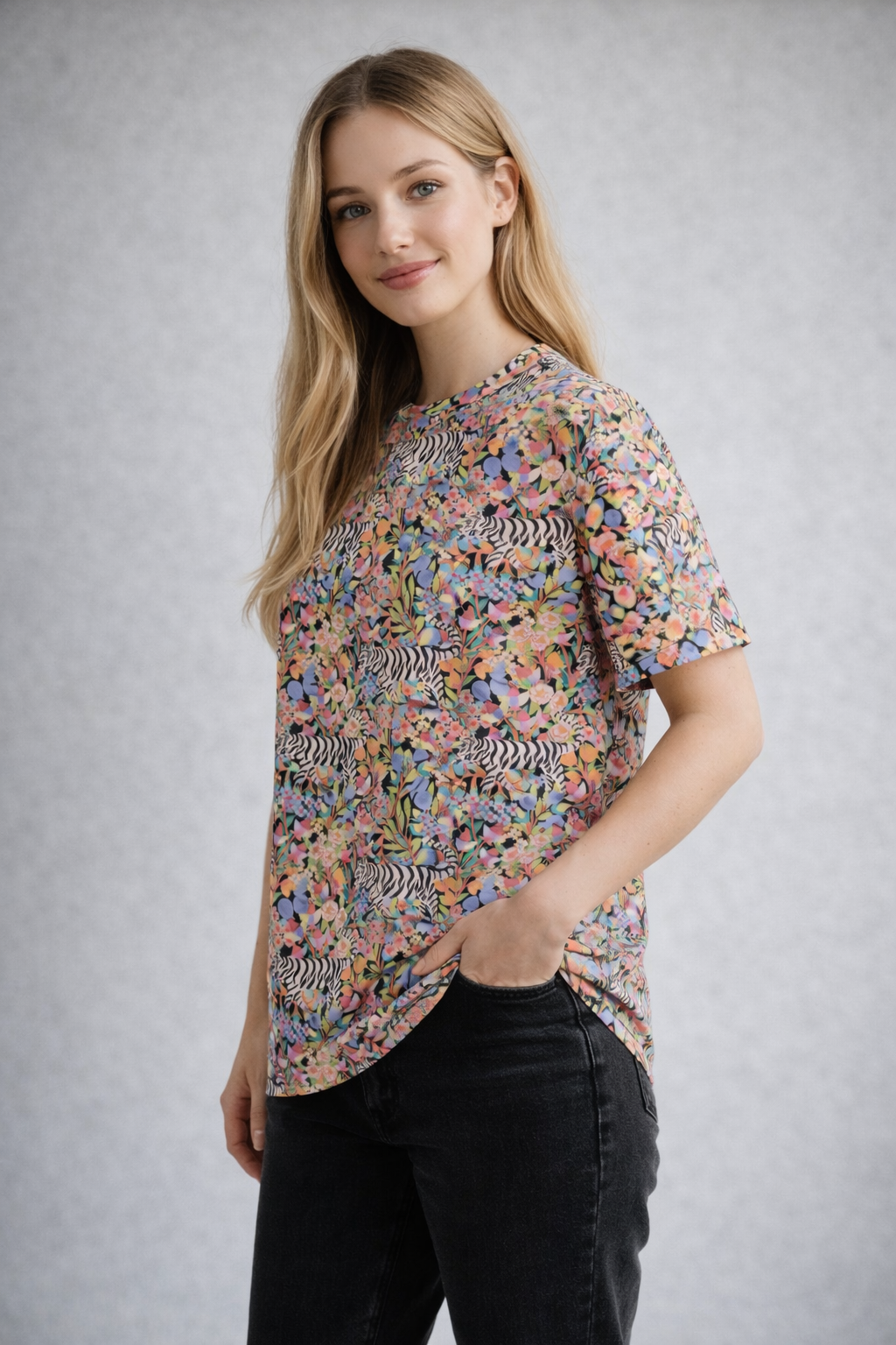 Tiger pattern All-over print T-Shirt