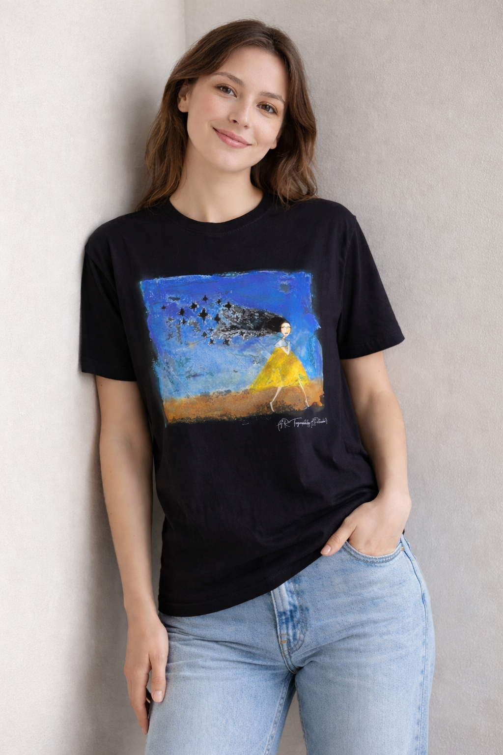 T-shirt 'Vrij van de geest'