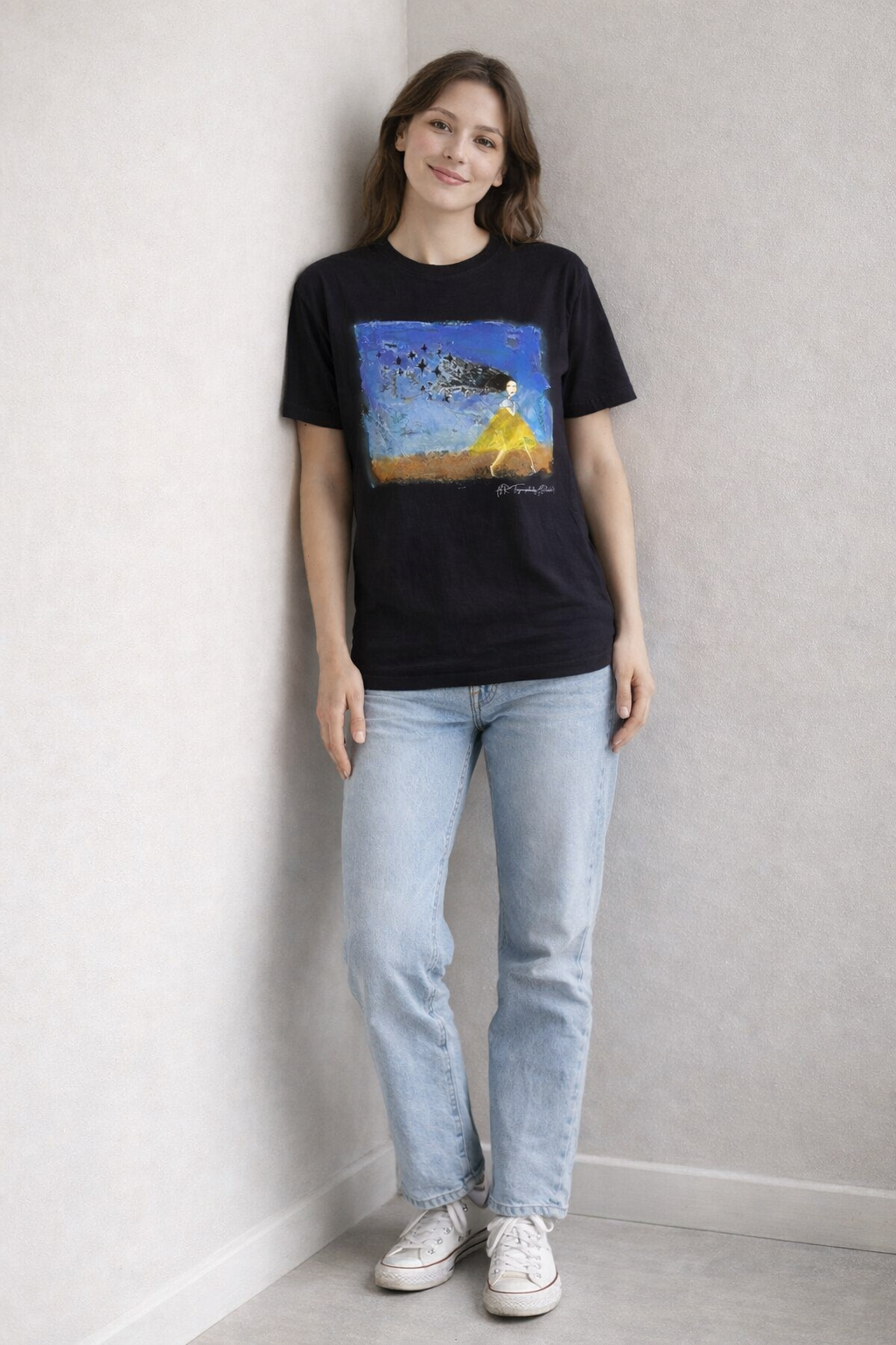 T-shirt 'Vrij van de geest'