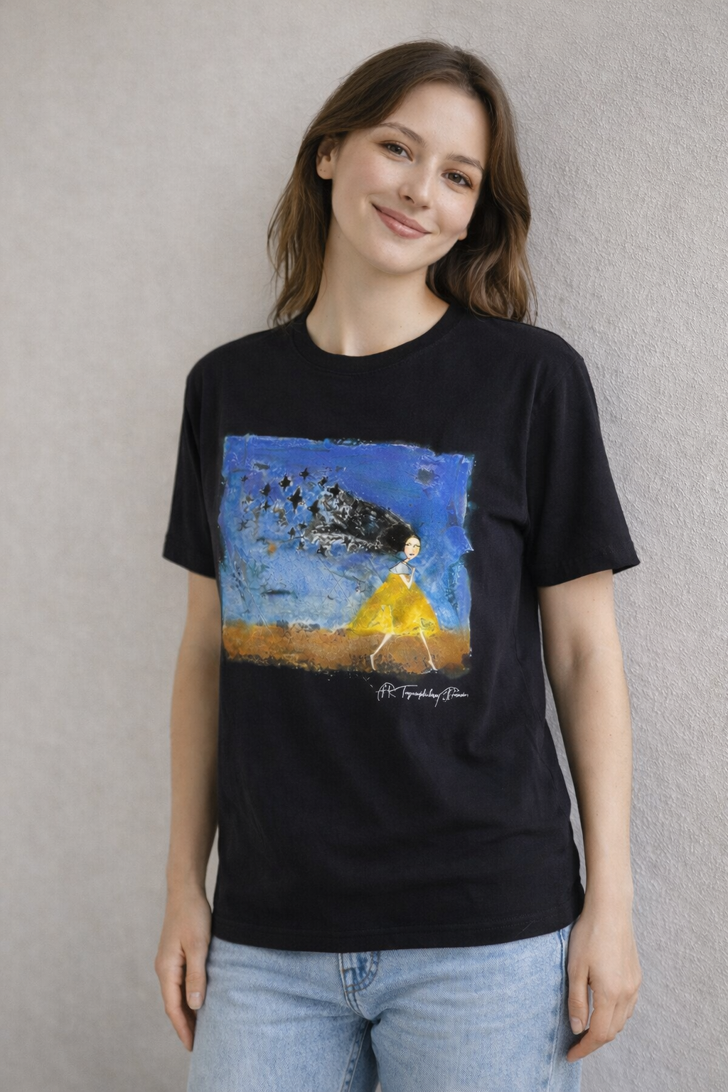 T-shirt 'Vrij van de geest'