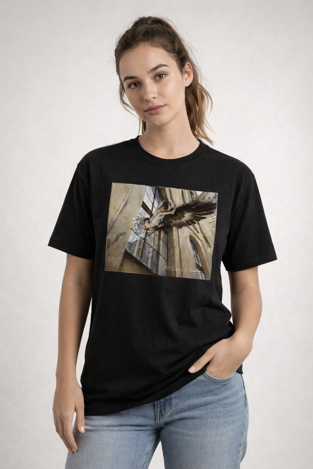 Icarus T-Shirt Black Andrei Piankovskii Artograph