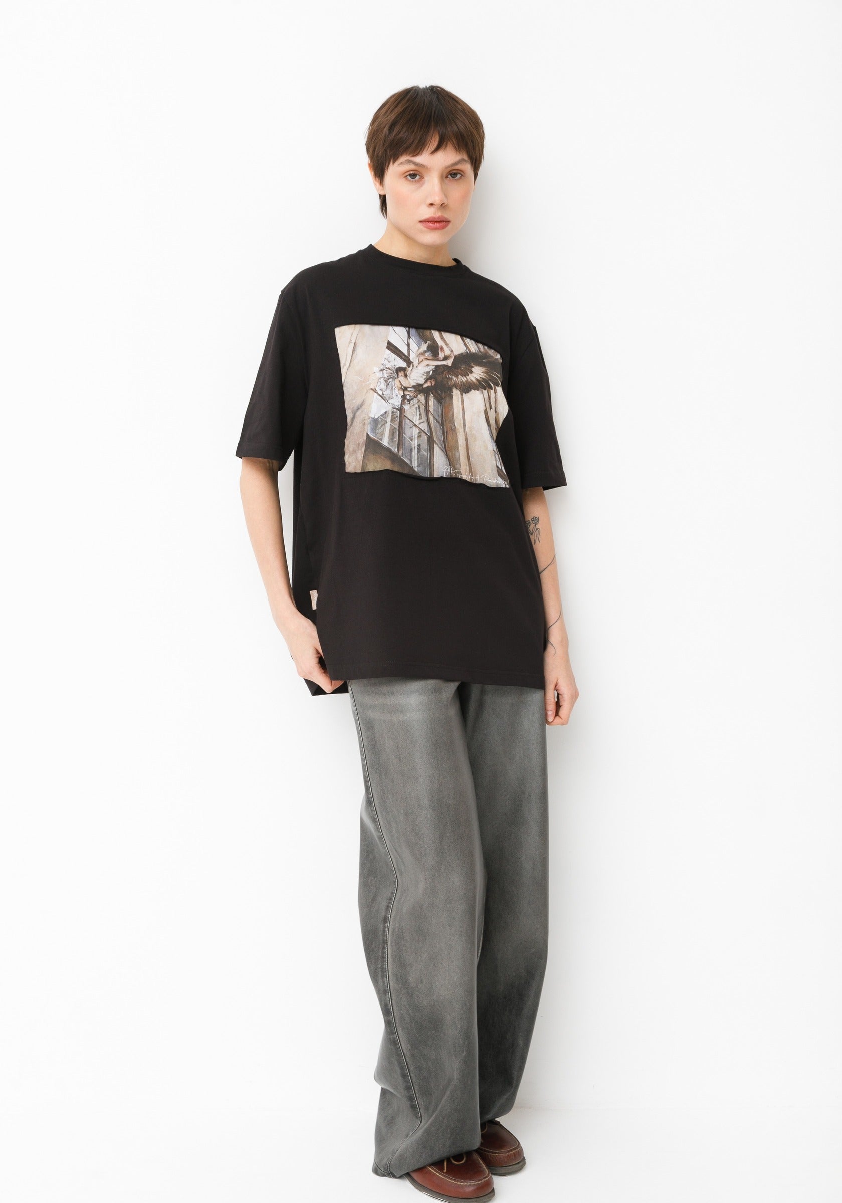 Icarus T-Shirt Black Artograph by Andrei Piankovskii