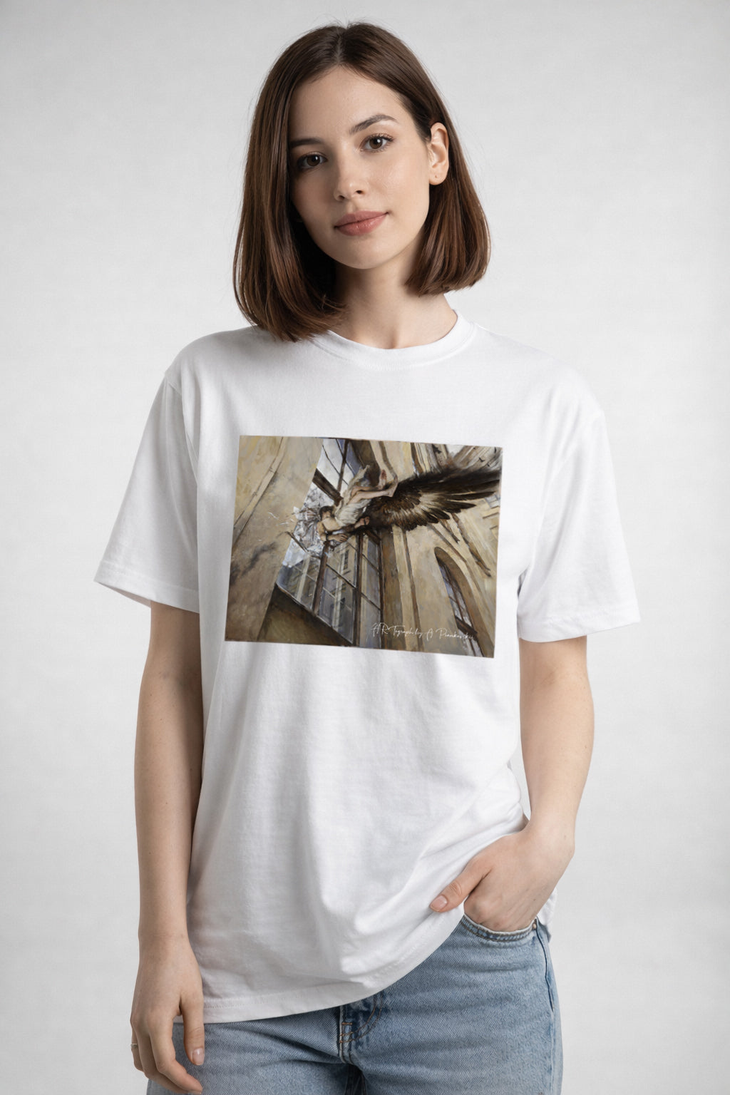 Icarus T-Shirt White Andrei Piankovskii Artograph