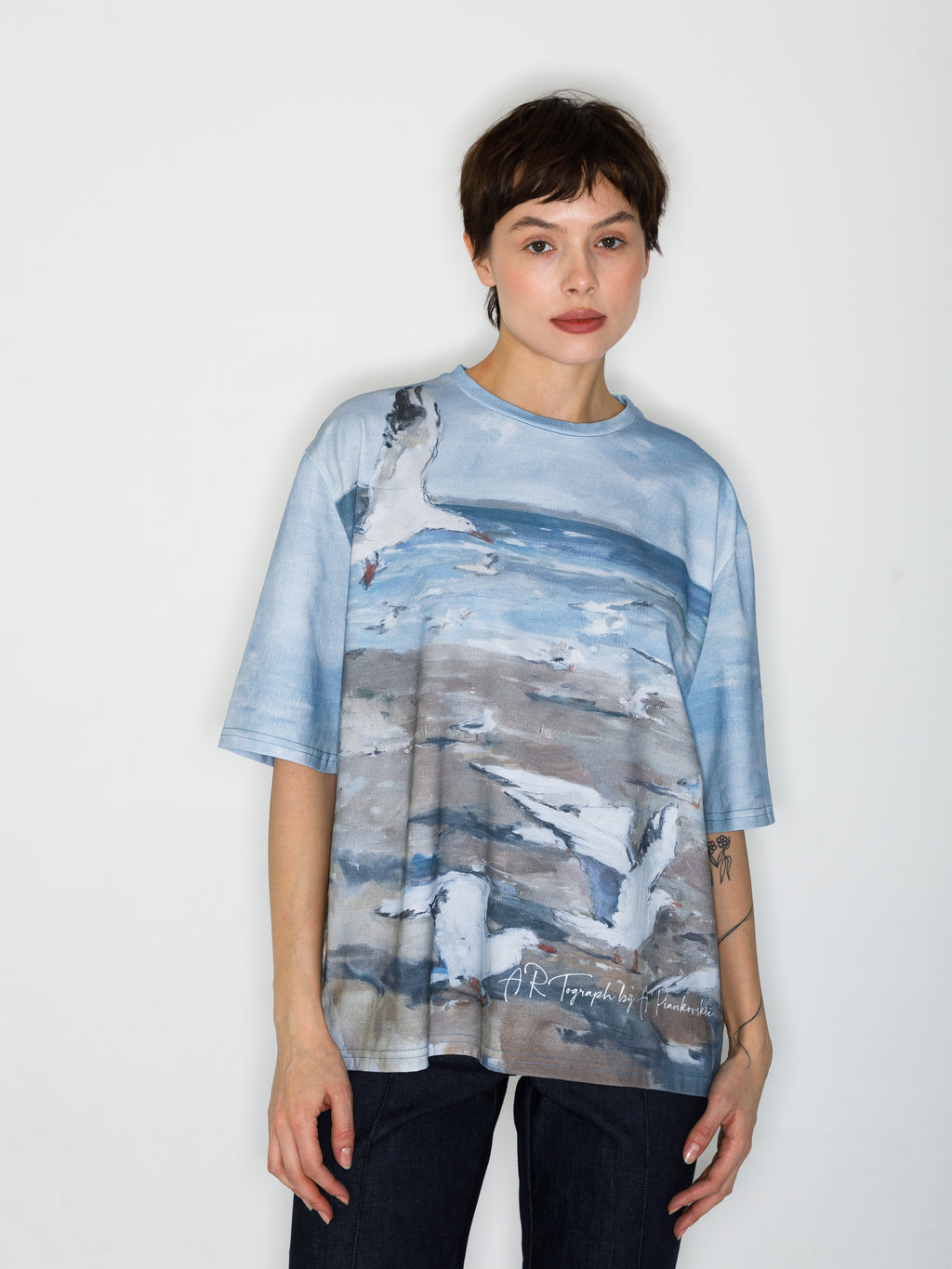 Beach with seagulls All-over print T-Shirt