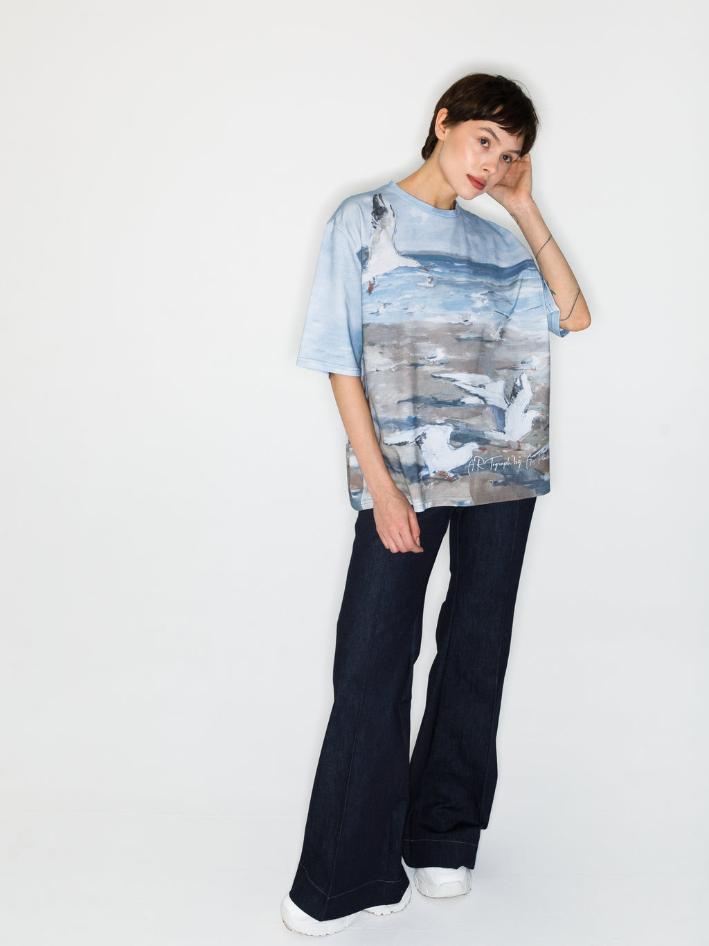 Beach with seagulls All-over print T-Shirt