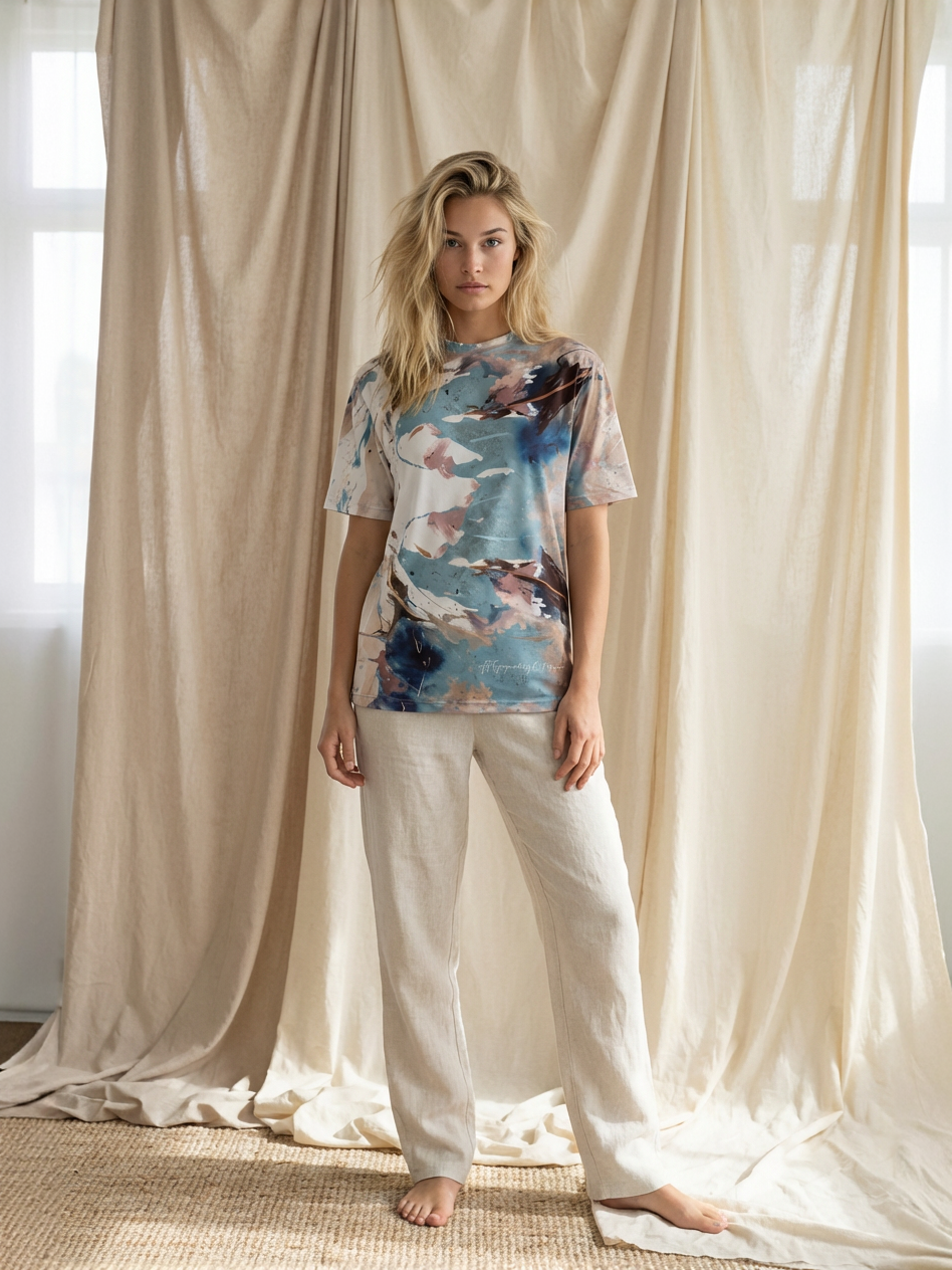 Boarder T-shirt met all-over print