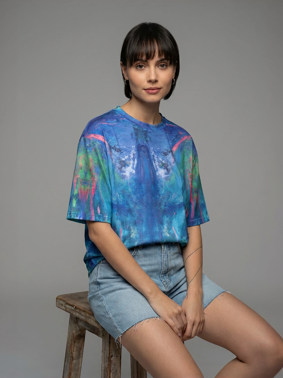 T-shirt met all-over print van de 3 eilanden