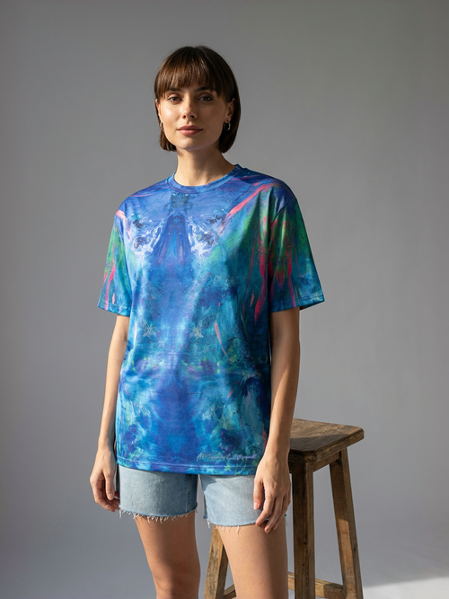 T-shirt met all-over print van de 3 eilanden